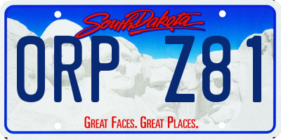 SD license plate 0RPZ81