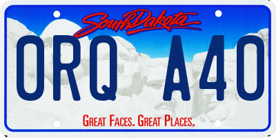 SD license plate 0RQA40