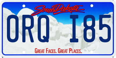 SD license plate 0RQI85