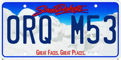 SD license plate 0RQM53