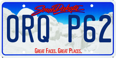 SD license plate 0RQP62