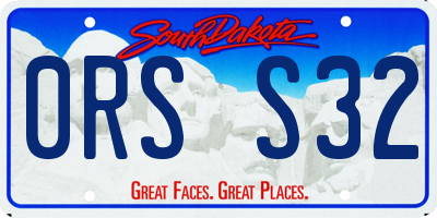 SD license plate 0RSS32