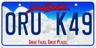 SD license plate 0RUK49