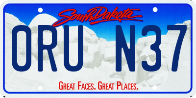 SD license plate 0RUN37
