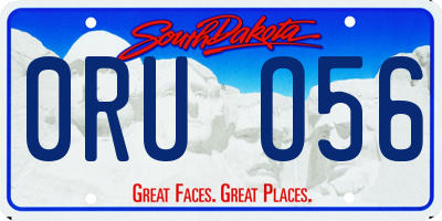 SD license plate 0RUO56