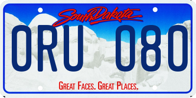 SD license plate 0RUO80