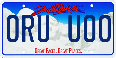 SD license plate 0RUU00