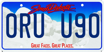 SD license plate 0RUU90