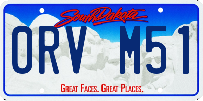 SD license plate 0RVM51
