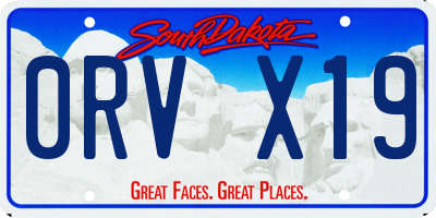 SD license plate 0RVX19
