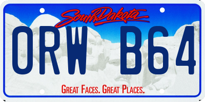 SD license plate 0RWB64