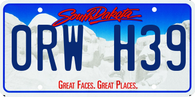 SD license plate 0RWH39