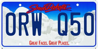 SD license plate 0RWQ50