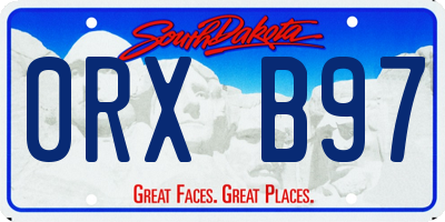 SD license plate 0RXB97