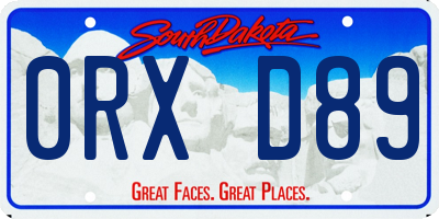 SD license plate 0RXD89