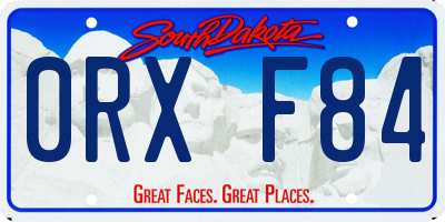 SD license plate 0RXF84