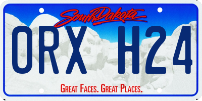 SD license plate 0RXH24