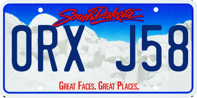 SD license plate 0RXJ58