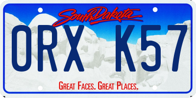 SD license plate 0RXK57