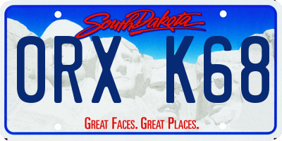 SD license plate 0RXK68