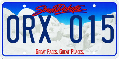 SD license plate 0RXO15