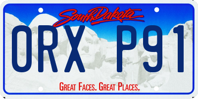 SD license plate 0RXP91