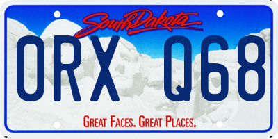 SD license plate 0RXQ68