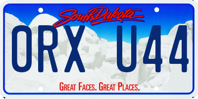 SD license plate 0RXU44