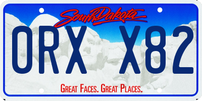 SD license plate 0RXX82