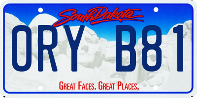 SD license plate 0RYB81
