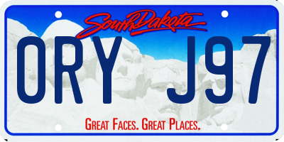 SD license plate 0RYJ97