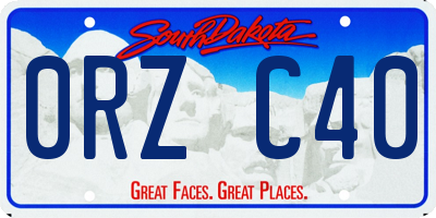 SD license plate 0RZC40