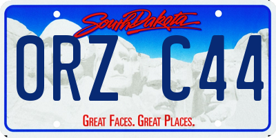 SD license plate 0RZC44