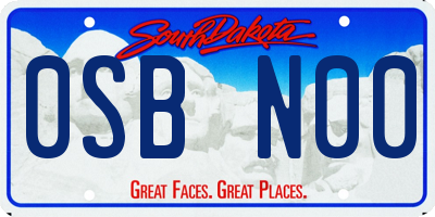 SD license plate 0SBN00