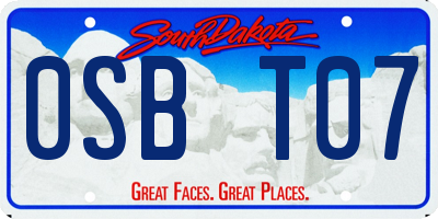 SD license plate 0SBT07
