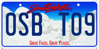 SD license plate 0SBT09