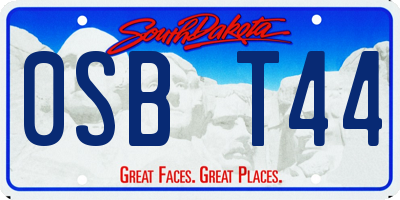 SD license plate 0SBT44