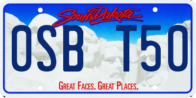 SD license plate 0SBT50