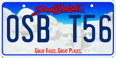 SD license plate 0SBT56