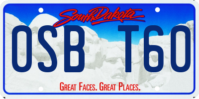 SD license plate 0SBT60