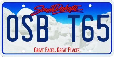 SD license plate 0SBT65