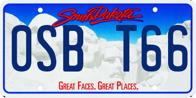 SD license plate 0SBT66