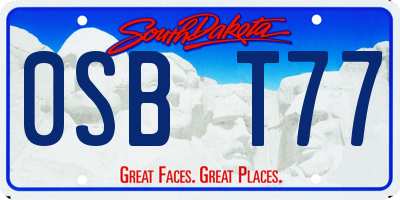 SD license plate 0SBT77