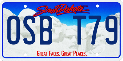 SD license plate 0SBT79