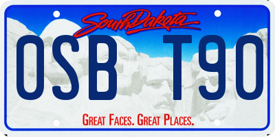 SD license plate 0SBT90