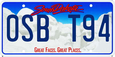 SD license plate 0SBT94