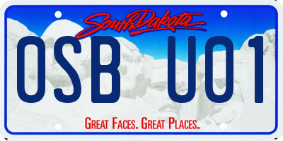 SD license plate 0SBU01