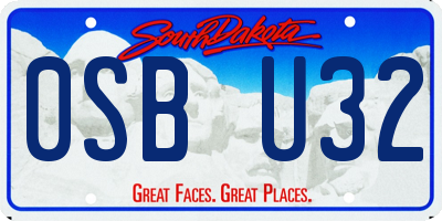 SD license plate 0SBU32