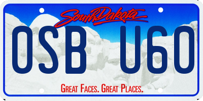 SD license plate 0SBU60