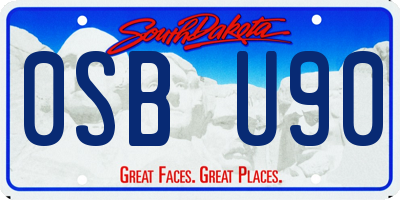 SD license plate 0SBU90
